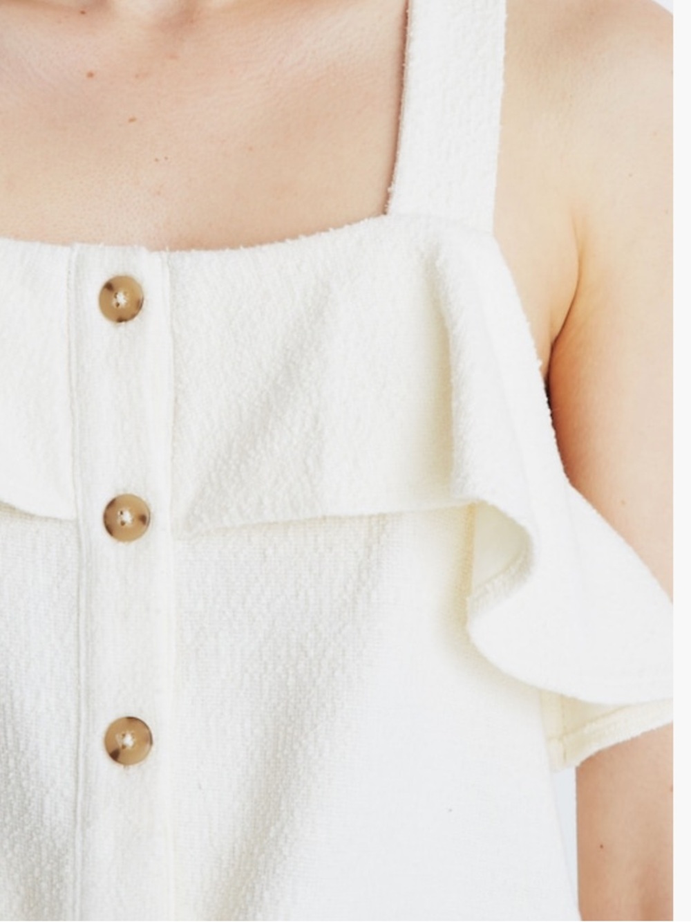 Madewell Texture & Thread Ruffle Tie-Front Tank - Picture 4 of 9